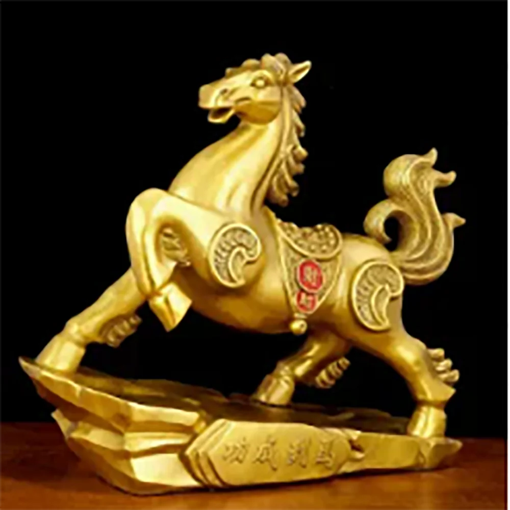 Bronze horse ornaments, home accessories, gifts, Chinese zodiac, office wine cabinet, table decoration