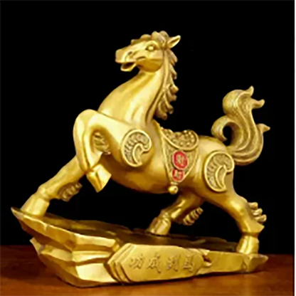 Bronze horse ornaments, home accessories, gifts, Chinese zodiac, office wine cabinet, table decoration