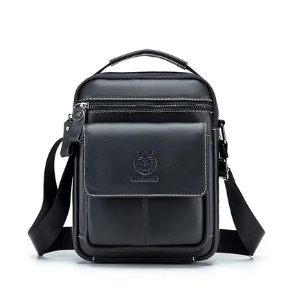 SCHLATUM Brand Men 100% Leather Shoulder s Luxury Men's Designer High Quality Messenger Fashion Small Bag Handbag