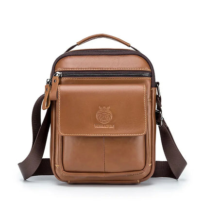 SCHLATUM Brand Men 100% Leather Shoulder s Luxury Men's Designer High Quality Messenger Fashion Small Bag Handbag