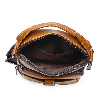 SCHLATUM New Men Handbag Designer Luxury Bag Fashion Genuine Leather Men's Crossbody Single Satchel Shoulder Messenger Bags