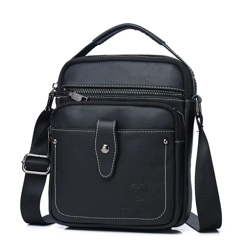 SCHLATUM New Men Handbag Designer Luxury Bag Fashion Genuine Leather Men's Crossbody Single Satchel Shoulder Messenger Bags