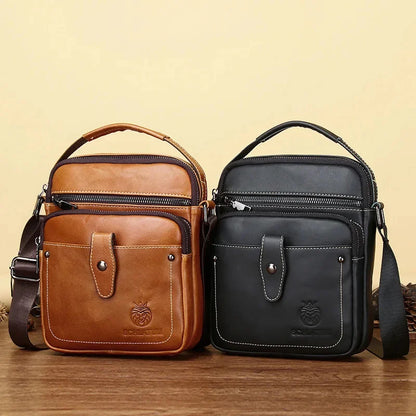 SCHLATUM New Men Handbag Designer Luxury Bag Fashion Genuine Leather Men's Crossbody Single Satchel Shoulder Messenger Bags