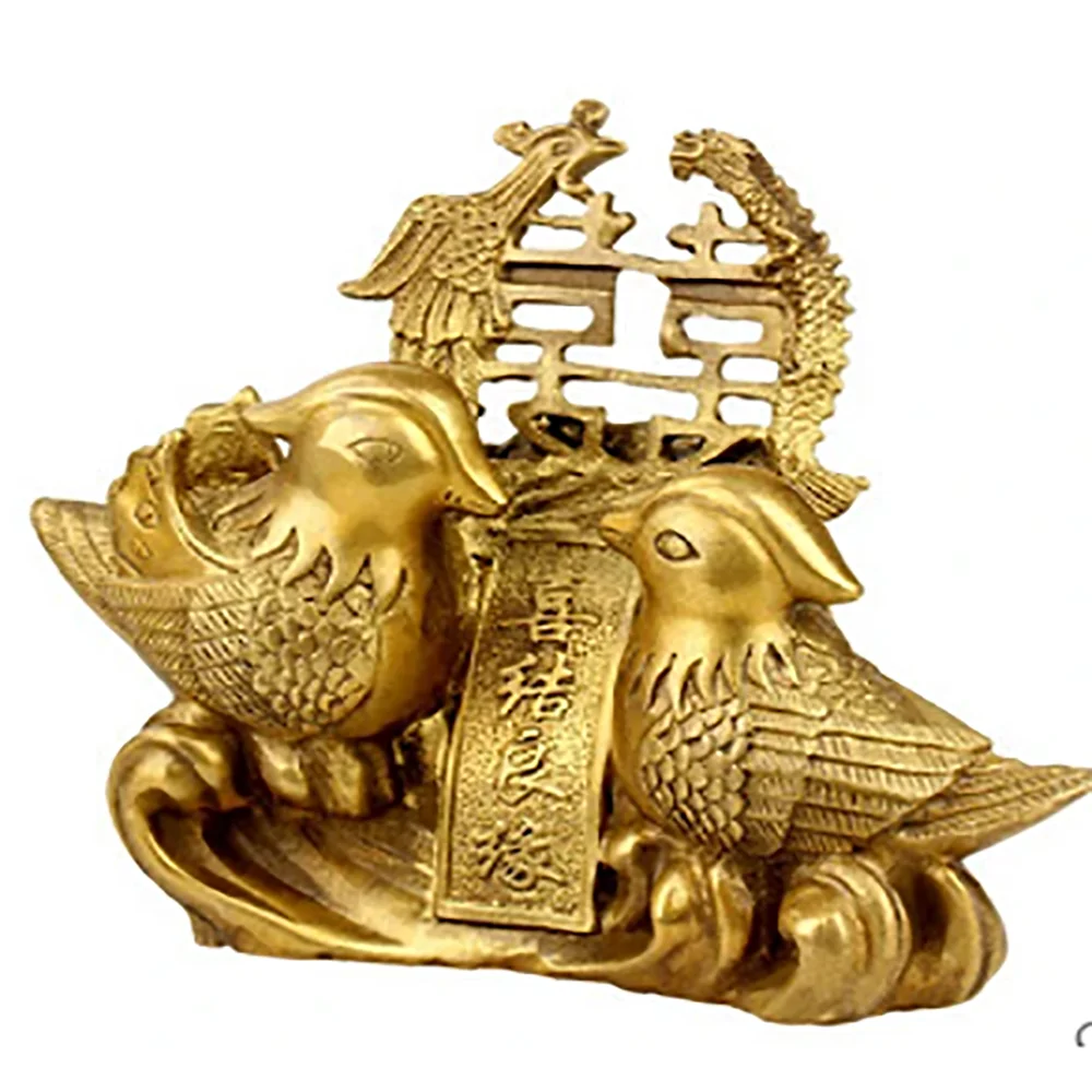 SCY 330+++The copper ornaments Yuanyang Wang marriage love a harmonious union lasting a hundred years to send new wedding gift