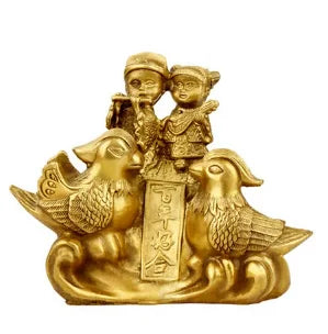 SCY 330+++The copper ornaments Yuanyang Wang marriage love a harmonious union lasting a hundred years to send new wedding gift