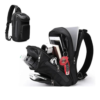 SUUTOOP 2024 Men OXford Waterproof Multifunction Shoulder Crossbody s Messenger Chest Bag Short Trip Travel Pack for Male