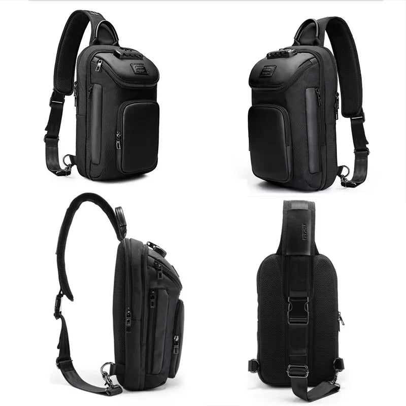 SUUTOOP 2024 Men OXford Waterproof Multifunction Shoulder Crossbody s Messenger Chest Bag Short Trip Travel Pack for Male
