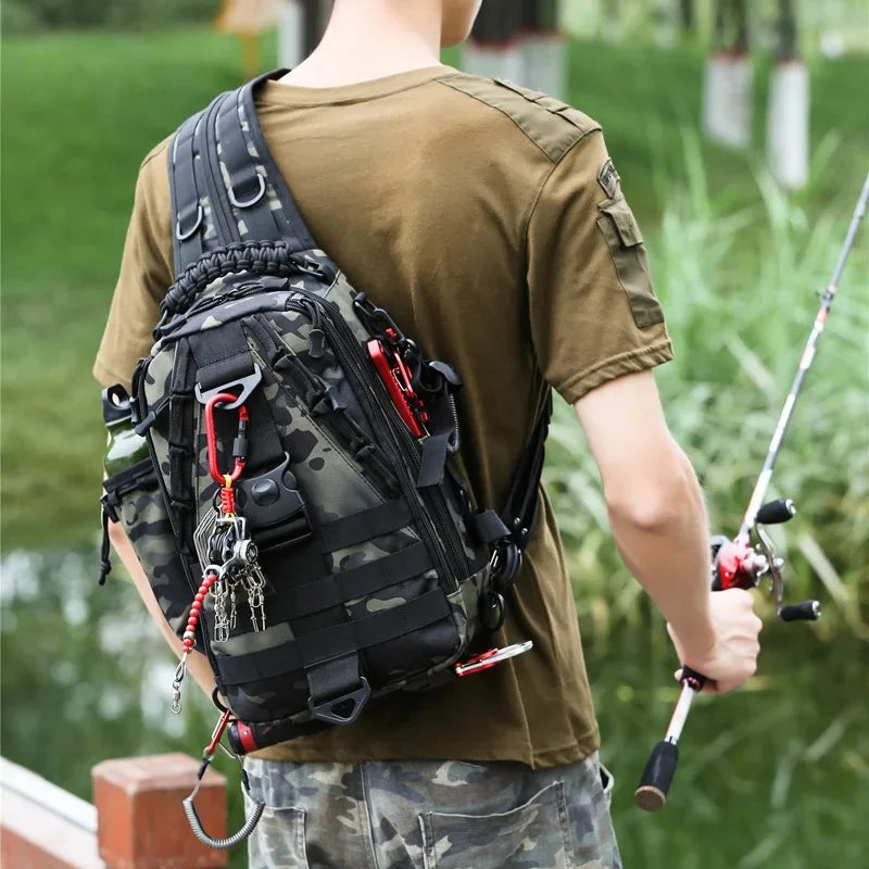 SUUTOOP Men Hiking Military Tactical Shoulder Bags Camping Sports Trekking Climbing Crossbody Fishing Outdoor Chest Bag For Male