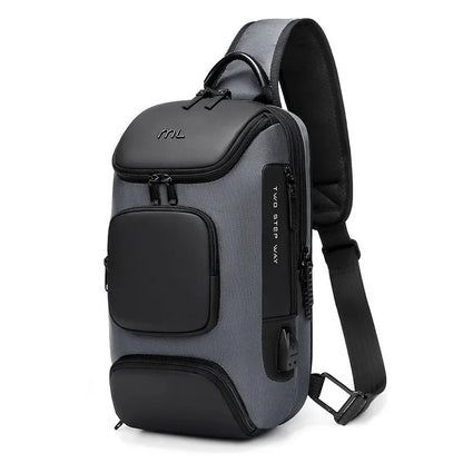 SUUTOOP Men Multifunction Anti-theft USB Shoulder Travel Messenger Crossbody Sling Chest Bag Pack For Male Women Female