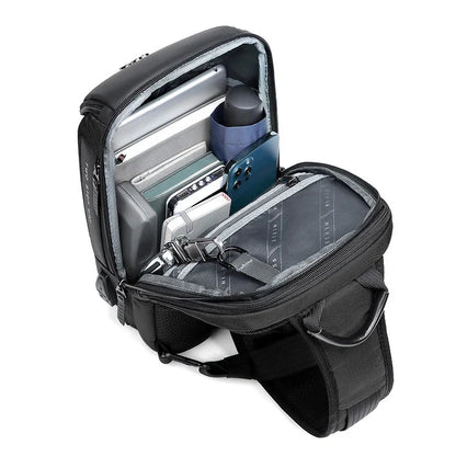 SUUTOOP Men Multifunction Anti-theft USB Shoulder Travel Messenger Crossbody Sling Chest Bag Pack For Male Women Female