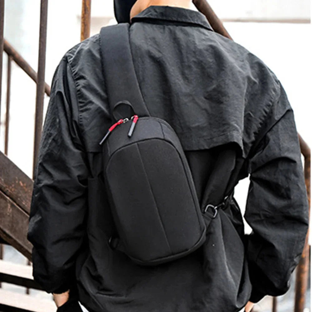 SUUTOOP Men Multifunction Man Fashion Travel Crossbody Sling On Shoulder Messenger Pack Chest Bag For Male