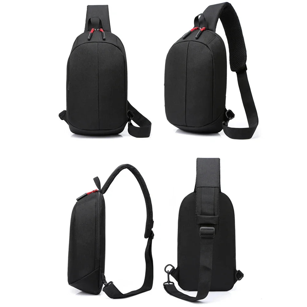 SUUTOOP Men Multifunction Man Fashion Travel Crossbody Sling On Shoulder Messenger Pack Chest Bag For Male