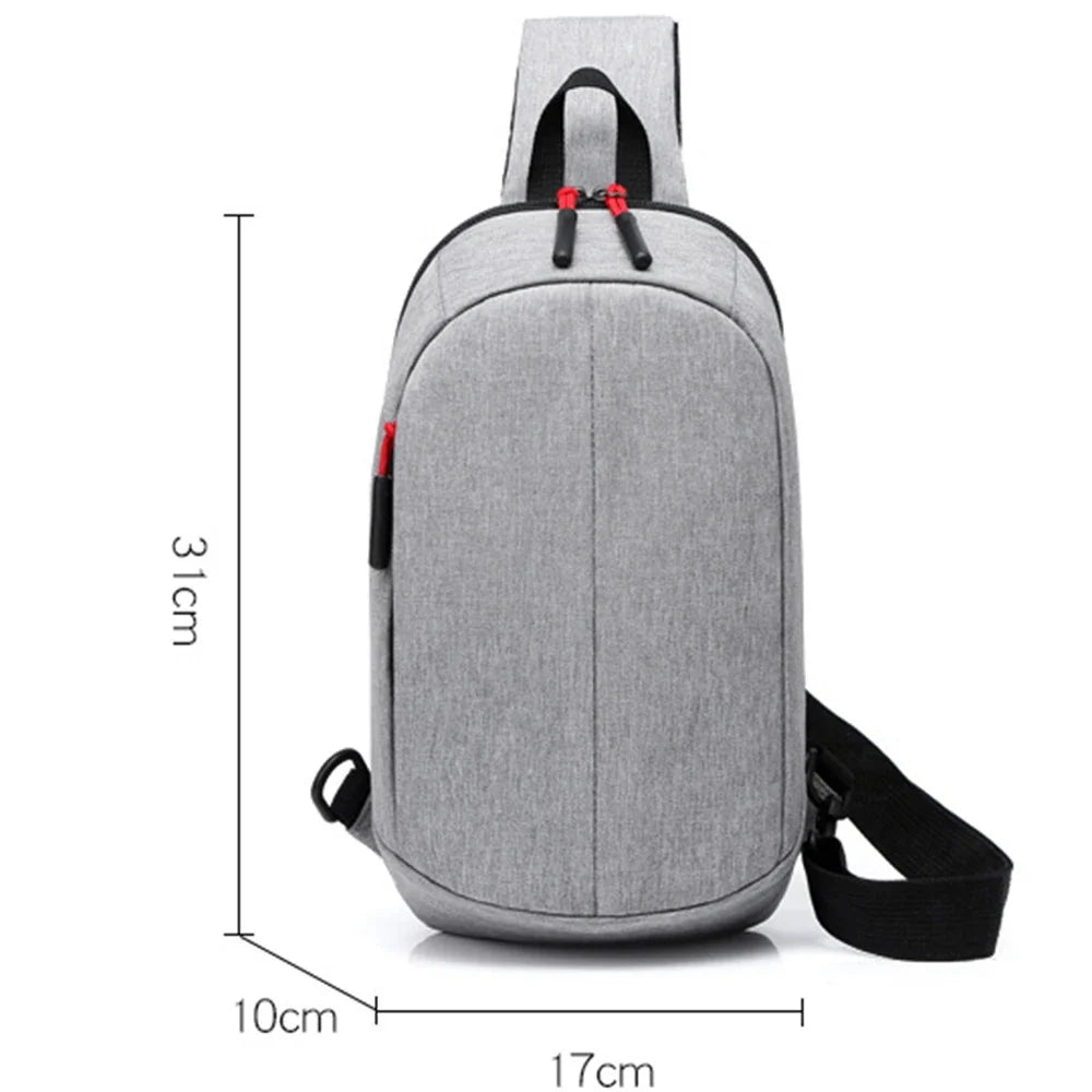 SUUTOOP Men Multifunction Man Fashion Travel Crossbody Sling On Shoulder Messenger Pack Chest Bag For Male