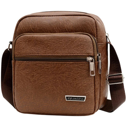 SUUTOOP Men's Fashion PU Shoulder Bags Anti-theft Waterproof Crossbody Handbag Leather Messenger Sling Bag Pack For Male
