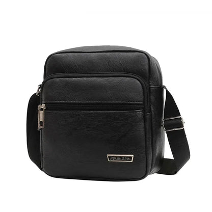 SUUTOOP Men's Fashion PU Shoulder Bags Anti-theft Waterproof Crossbody Handbag Leather Messenger Sling Bag Pack For Male