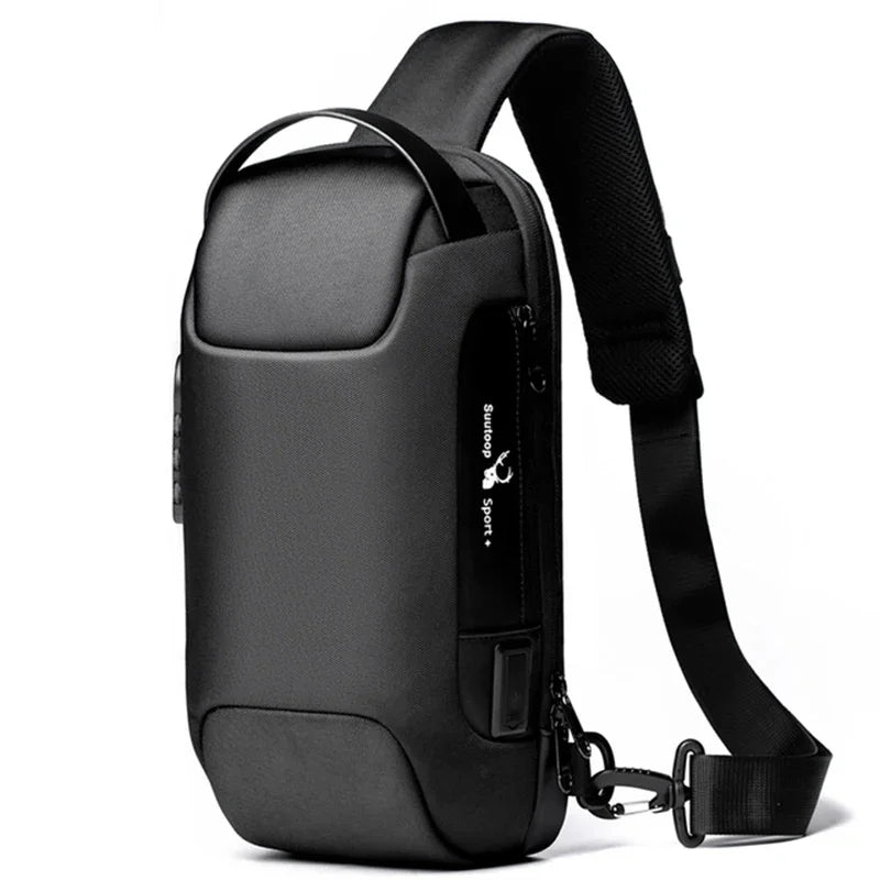 SUUTOOP Men's Waterproof Oxford Multifunction Crossbody Anti-theft Shoulder Bags Messenger Sling Chest Bag Pack For Male