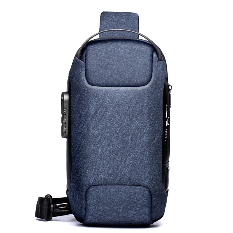 SUUTOOP Men's Waterproof Oxford Multifunction Crossbody Anti-theft Shoulder Bags Messenger Sling Chest Bag Pack For Male