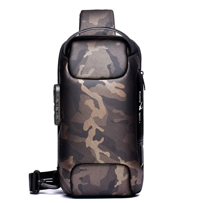 SUUTOOP Men's Waterproof Oxford Multifunction Crossbody Anti-theft Shoulder Bags Messenger Sling Chest Bag Pack For Male