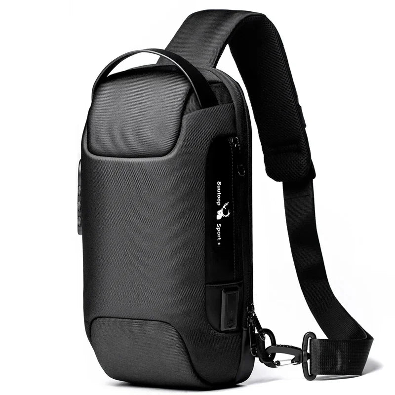SUUTOOP Men's Waterproof Oxford Multifunction Crossbody Anti-theft Shoulder Bags Messenger Sling Chest Bag Pack For Male