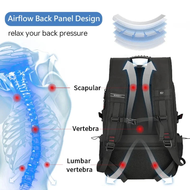 SWICKY Male multifunction fashion business casual travel waterproof 15 6 inch 17 3 inch Laptop men
