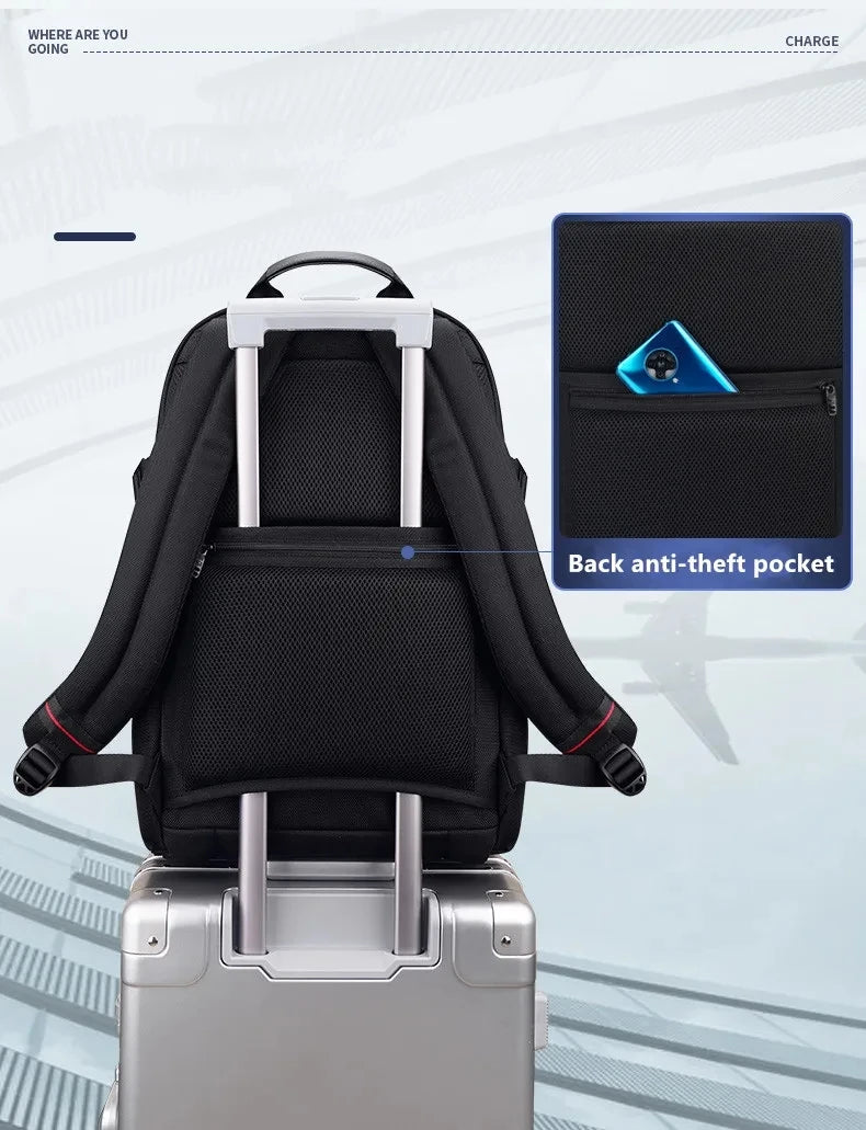 SWICKY male Multifunction USB charging fashion business casual travel anti-theft waterproof 15.6 inch Laptop tablet men backpack