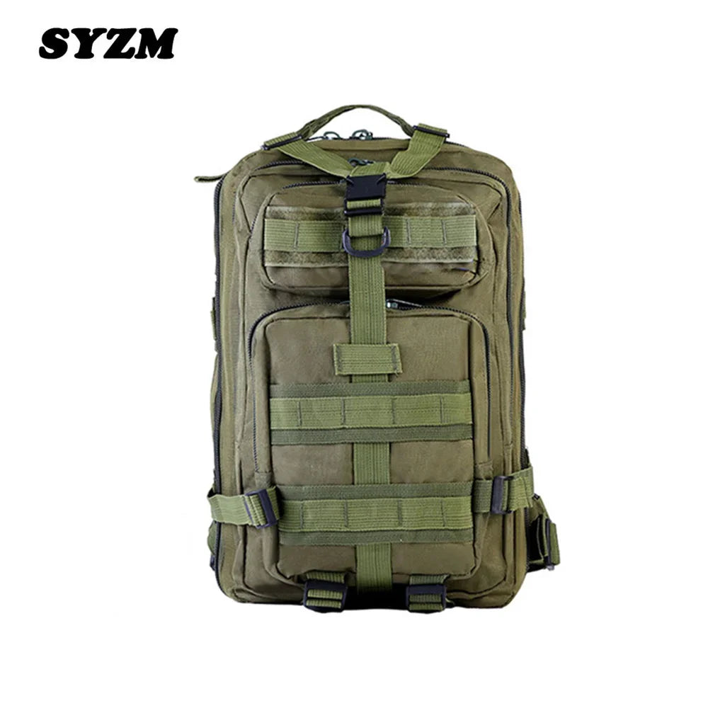 SYZM 25L Army Tactical Backpack Nylon 3P Softback Outdoor Waterproof Rucksack Hiking Camping Hunting Bags - 2 PCS