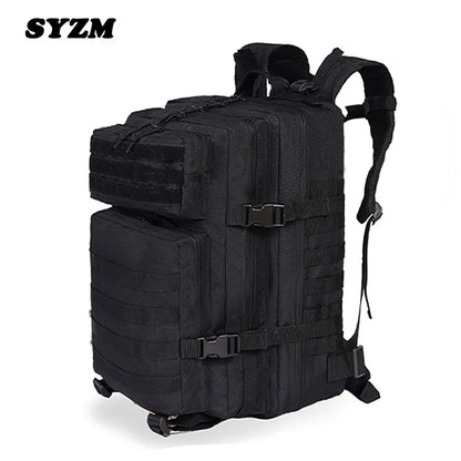 SYZM 45L Backpack Nylon Waterproof Tactical Rucksacks Outdoor Sports Camping Hiking Trekking Fishing Hunting Bag -2 PCS