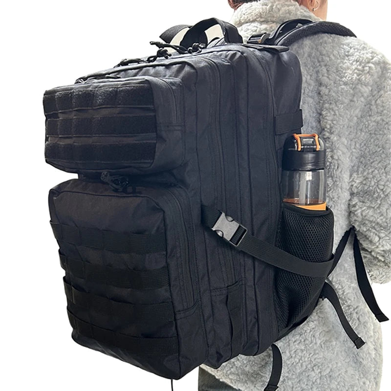 SYZM 50L/30L Tactical Backpack Nylon Backpack Molle Knapsack Sport Hunting Fishing Trekking Bag with Bottle Holder
