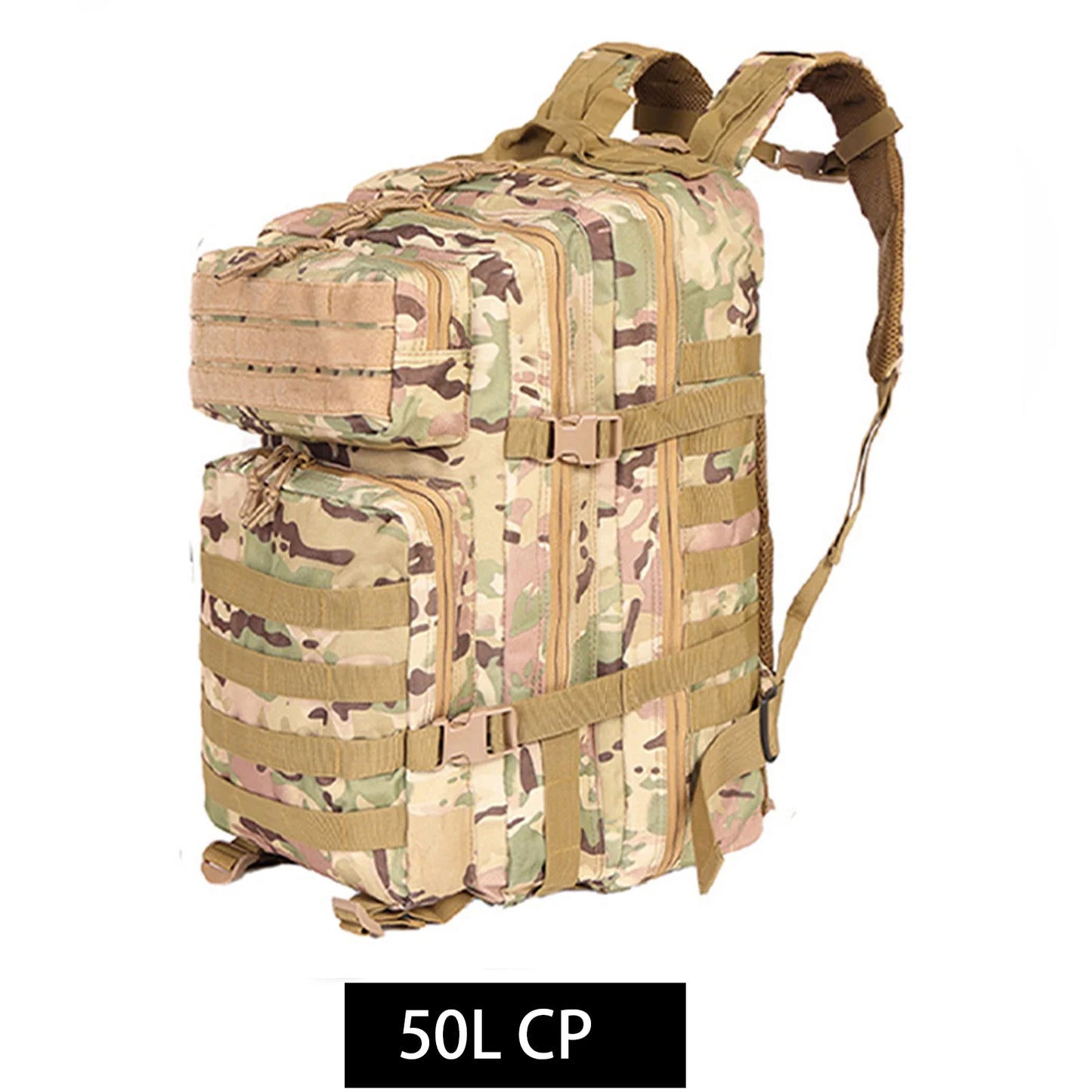 SYZM 50L/30L Tactical Backpack Nylon Backpack Molle Knapsack Sport Hunting Fishing Trekking Bag with Bottle Holder