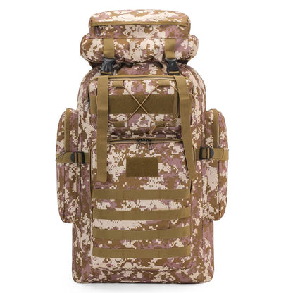 SYZM 70L Large Capacity Camouflage Mountaineering Bag Outdoor Tactical Hiking Travel Camping Backpack Sports Backpacks