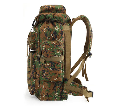 SYZM 70L Large Capacity Camouflage Mountaineering Bag Outdoor Tactical Hiking Travel Camping Backpack Sports Backpacks