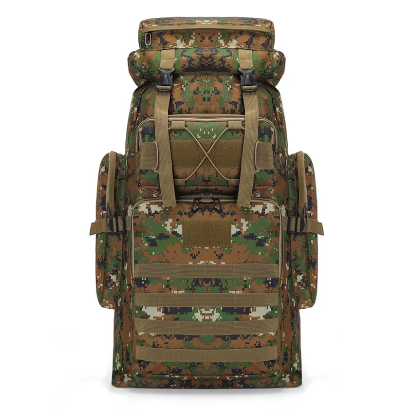 SYZM 70L Large Capacity Camouflage Mountaineering Bag Outdoor Tactical Hiking Travel Camping Backpack Sports Backpacks