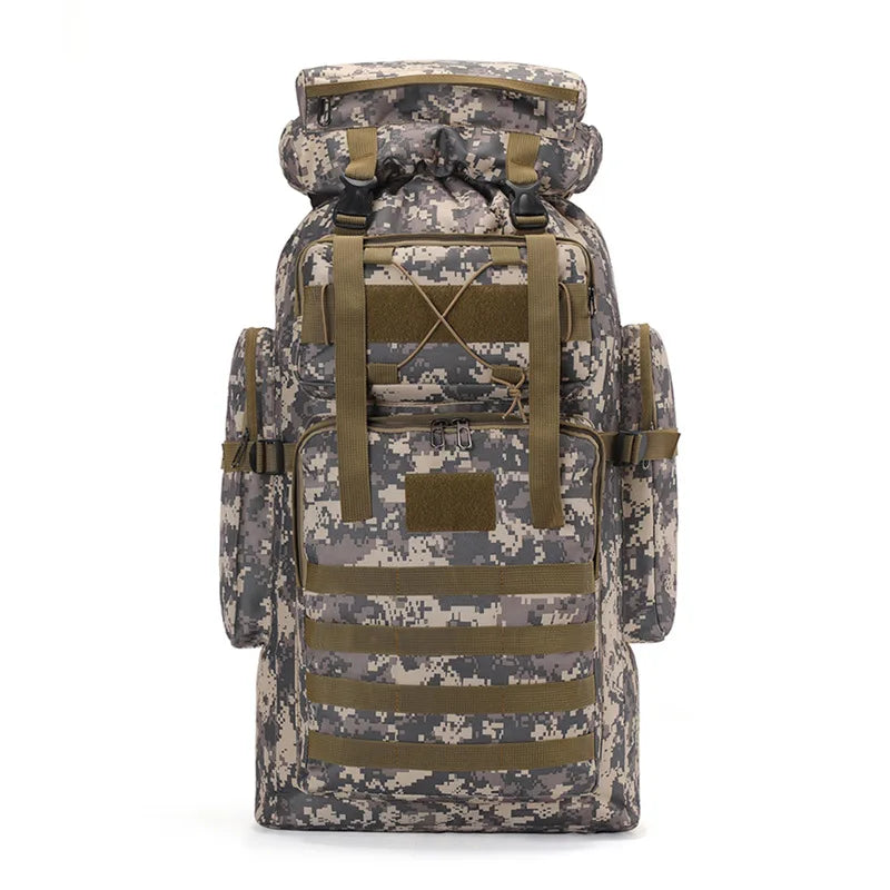 SYZM 70L Large Capacity Camouflage Mountaineering Bag Outdoor Tactical Hiking Travel Camping Backpack Sports Backpacks