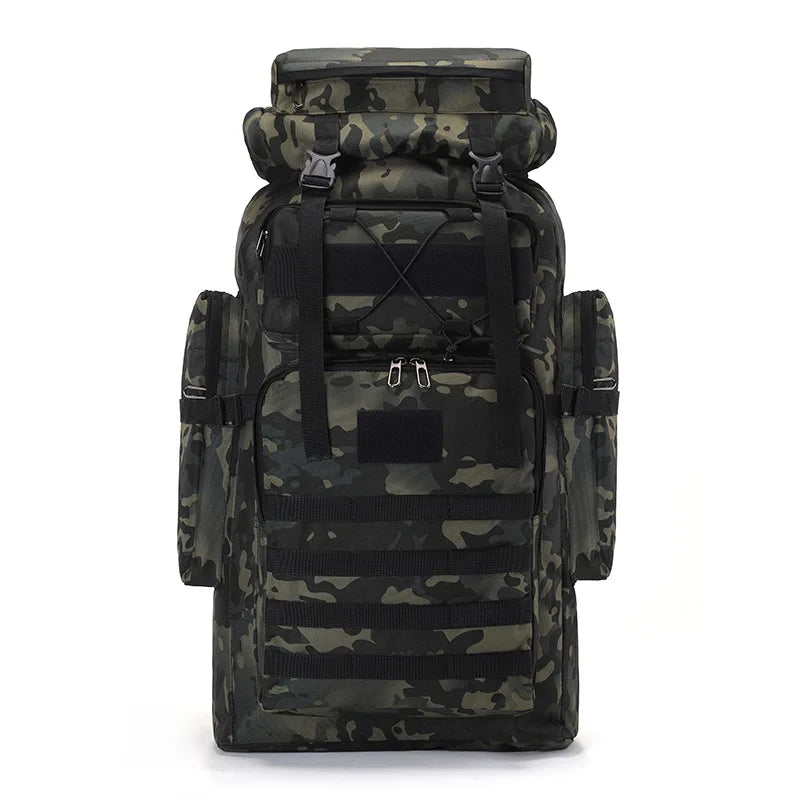 SYZM 70L Large Capacity Camouflage Mountaineering Bag Outdoor Tactical Hiking Travel Camping Backpack Sports Backpacks