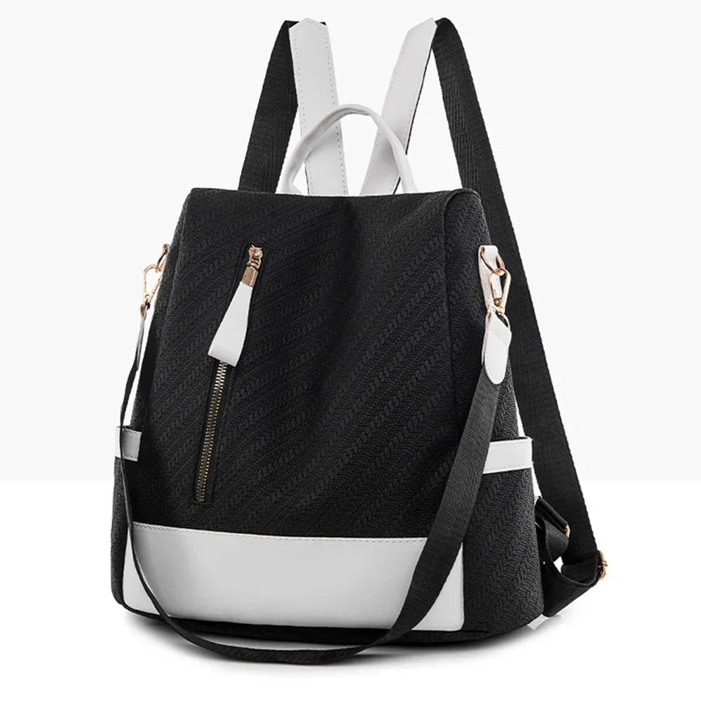 SYZM Anti Theft Backpack for Women Business Leather Bag Soft PU Leather Shoulers Bag Elegant Women's Crossbody Bags Schoolbag