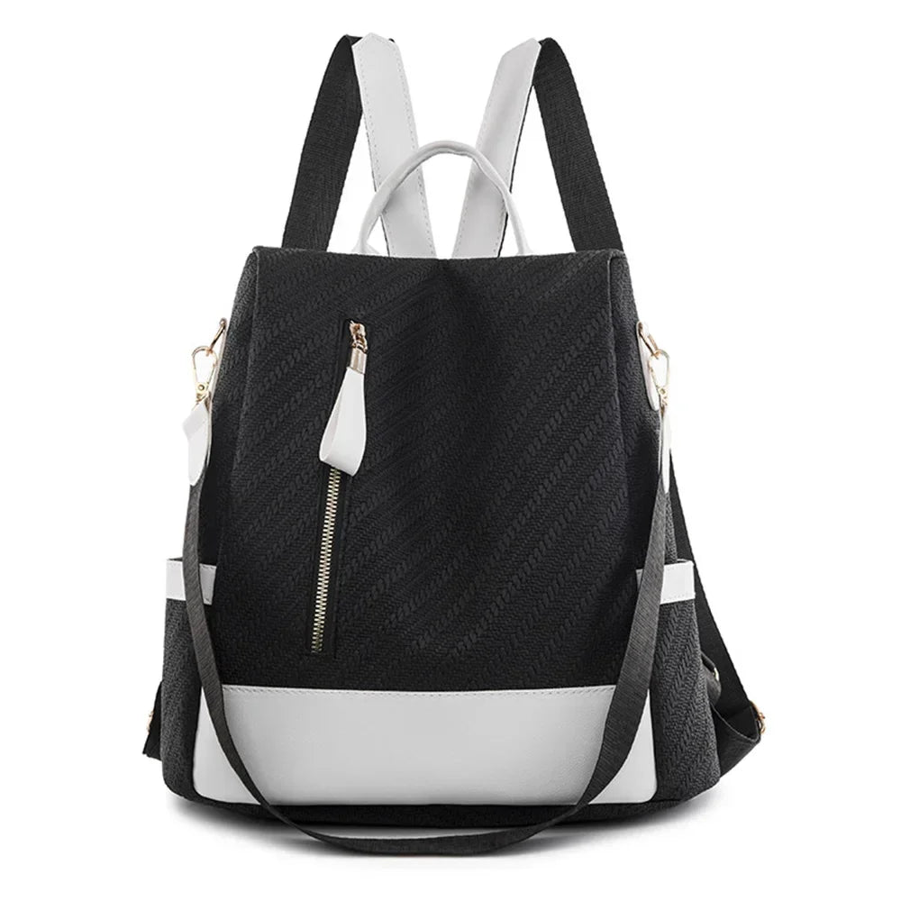 SYZM Anti Theft Backpack for Women Business Leather Bag Soft PU Leather Shoulers Bag Elegant Women's Crossbody Bags Schoolbag