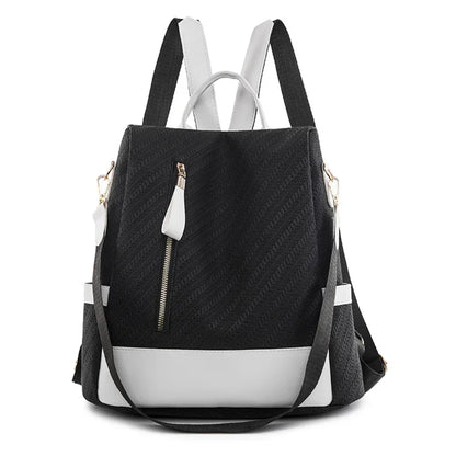 SYZM Anti Theft Backpack for Women Business Leather Bag Soft PU Leather Shoulers Bag Elegant Women's Crossbody Bags Schoolbag