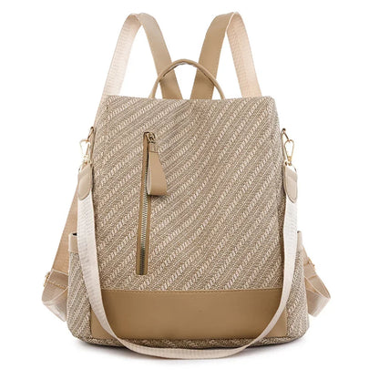 SYZM Anti Theft Backpack for Women Business Leather Bag Soft PU Leather Shoulers Bag Elegant Women's Crossbody Bags Schoolbag