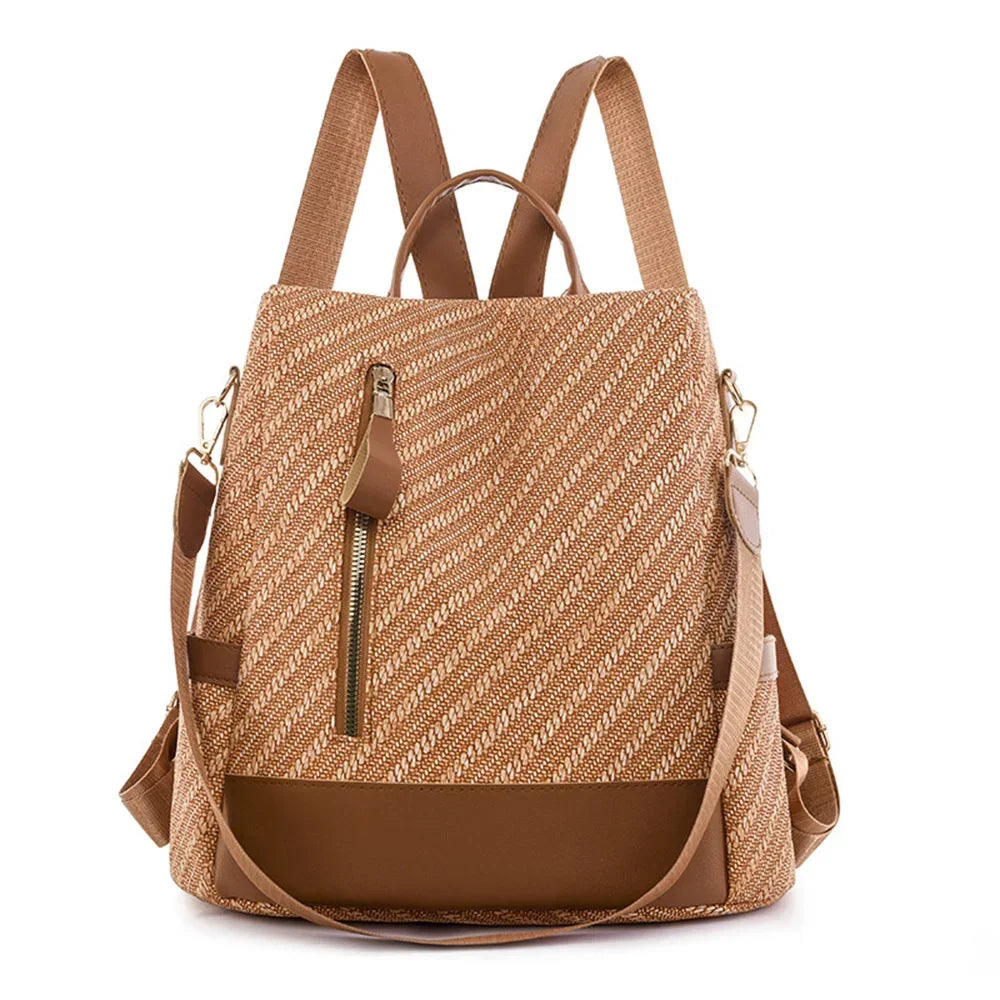 SYZM Anti Theft Backpack for Women Business Leather Bag Soft PU Leather Shoulers Bag Elegant Women's Crossbody Bags Schoolbag