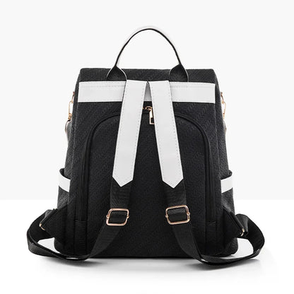 SYZM Anti Theft Backpack for Women Business Leather Bag Soft PU Leather Shoulers Bag Elegant Women's Crossbody Bags Schoolbag