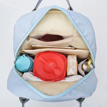 SYZM Baby Diaper Bags Large Capacity Waterproof Mommy Travel Backpacks Folding Diaper Changing Cushion Baby Nursing Bag