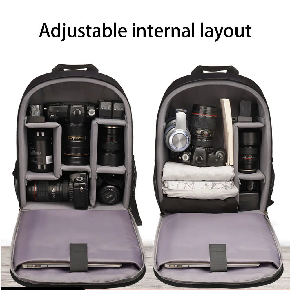 SYZM Camera Bag Large Capacity DSLR Bag Waterproof Shockproof Camera Backpack For Nikon Canon Sony Camera Bag Laptop Backpack