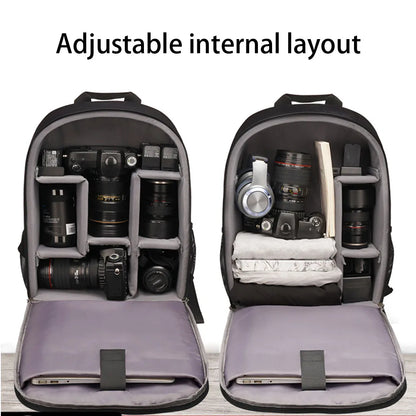 SYZM Camera Bag Large Capacity DSLR Bag Waterproof Shockproof Camera Backpack For Nikon Canon Sony Camera Bag Laptop Backpack