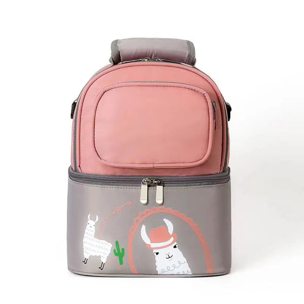 SYZM Cartoon Baby Diaper Bag Waterproof Nappy Backpack Mummy Stroller Bag Cute Nursing Backpack for Baby Care Baby Bottle Bag