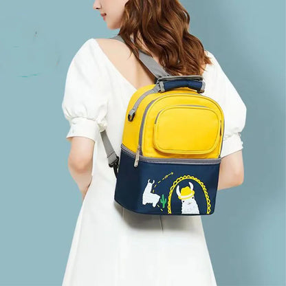 SYZM Cartoon Baby Diaper Bag Waterproof Nappy Backpack Mummy Stroller Bag Cute Nursing Backpack for Baby Care Baby Bottle Bag