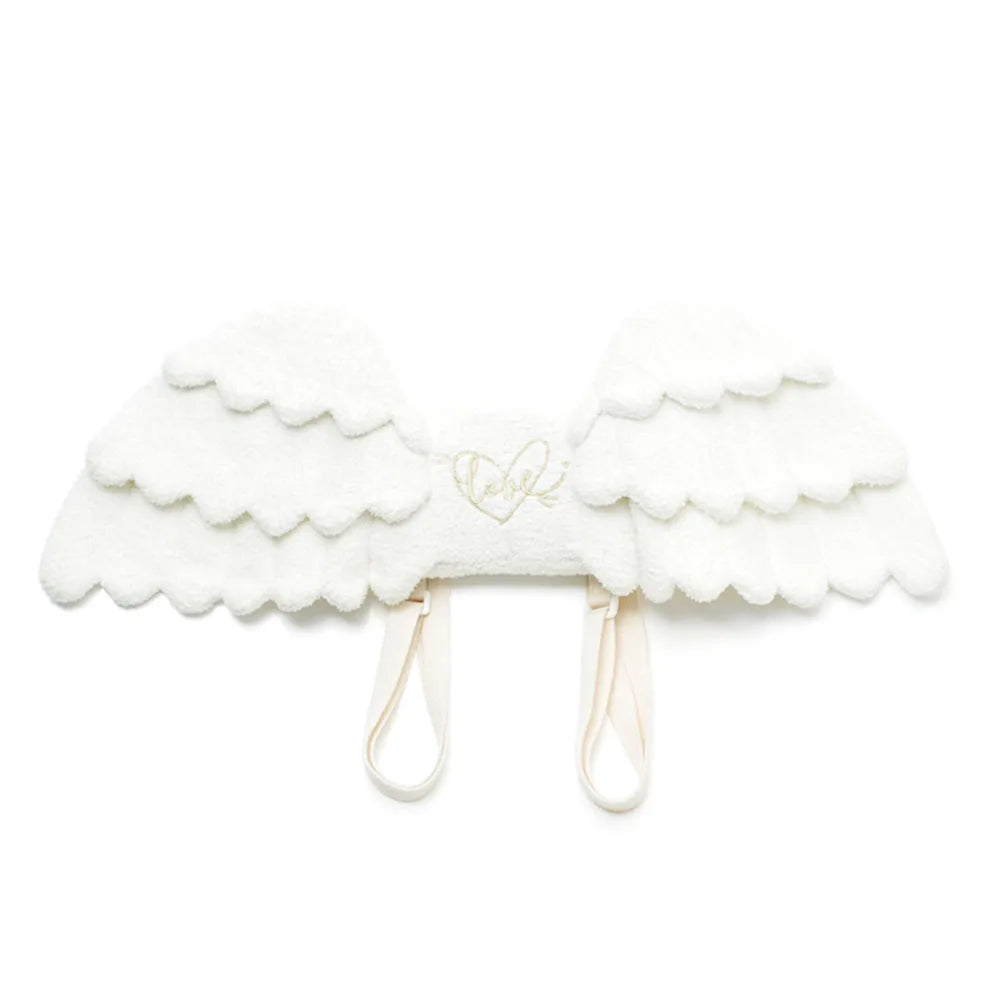 SYZM Cute Angel Wings Backpack White Plush Shoulders Bag for Little Girls Children Toys Wallet Angel Cosplay Bag Girl's Gift