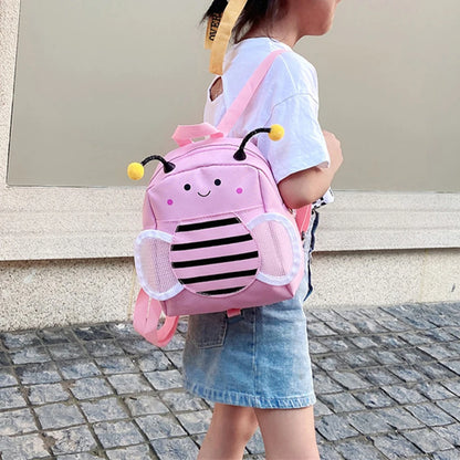 SYZM Cute Little Bee Shape Children's Backpack Eye-catching Cartoon Baby Backpack Little Boys Girls Bags Kindergarten Schoolbag
