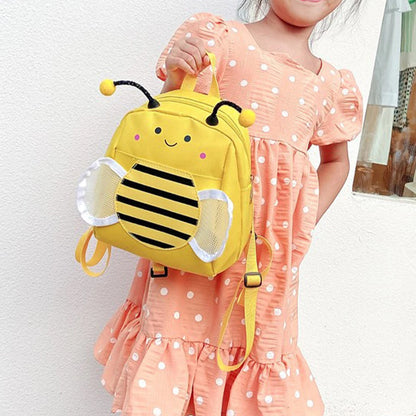SYZM Cute Little Bee Shape Children's Backpack Eye-catching Cartoon Baby Backpack Little Boys Girls Bags Kindergarten Schoolbag
