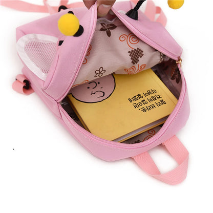 SYZM Cute Little Bee Shape Children's Backpack Eye-catching Cartoon Baby Backpack Little Boys Girls Bags Kindergarten Schoolbag