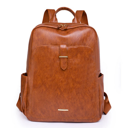 SYZM Elegant Women Leather Bags High Quality PU Leather Backpack  Women Business Backpack Waterproof Schoolbag For Girls